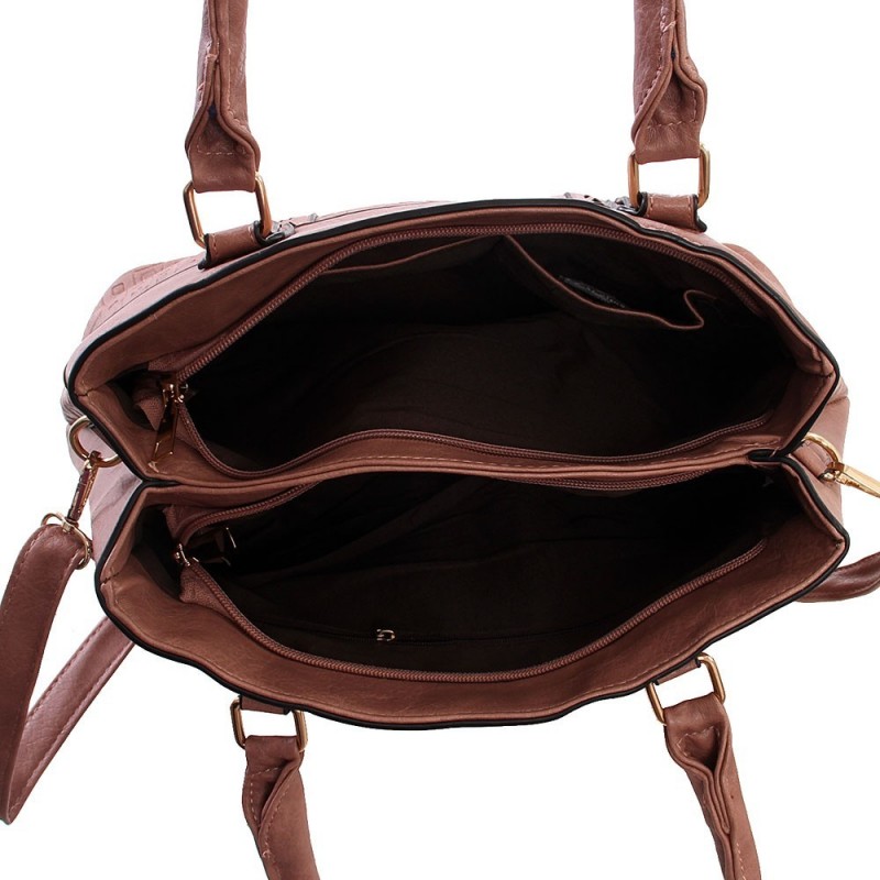 Bolsa Totem Feminina Duas Repartições Com Detalhes Vazados