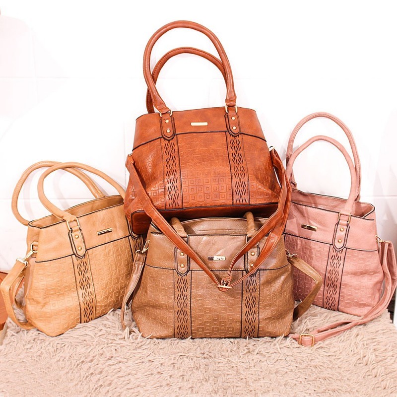 Bolsa Totem Feminina Duas Repartições Com Detalhes Vazados