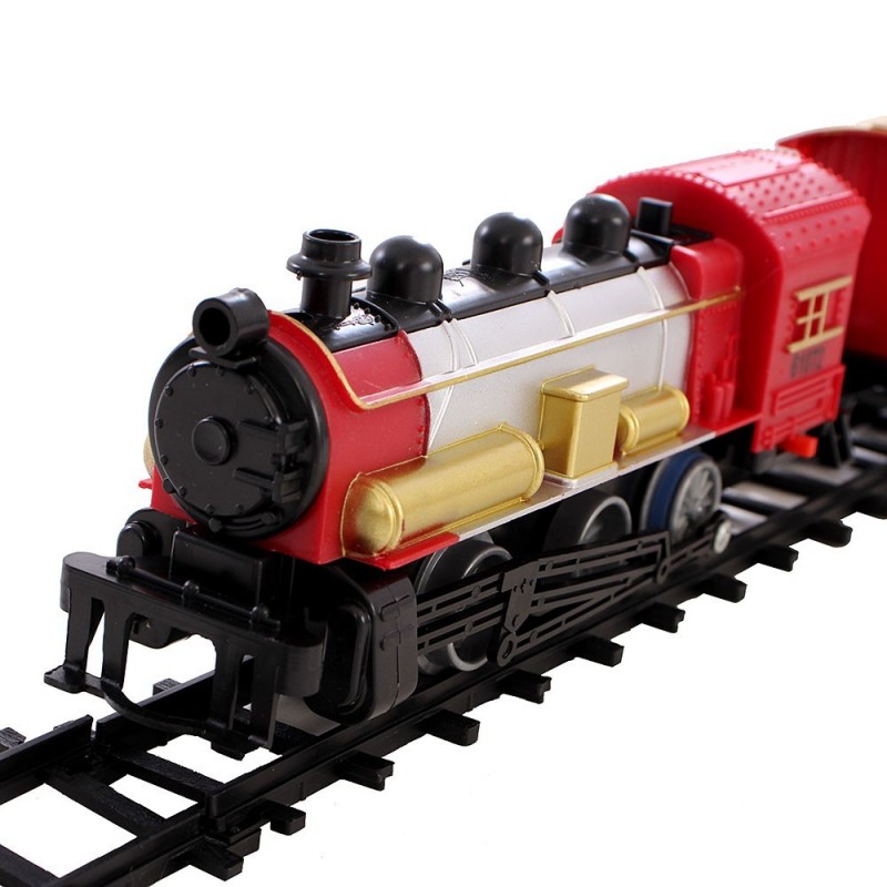 Trem Set Clássico A Pilhas Com Som Brinquedo Infantil