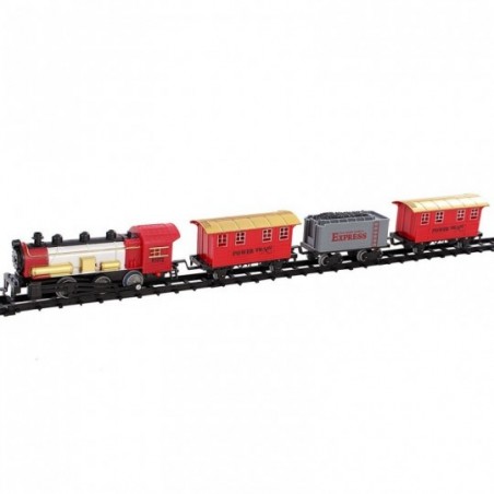 Trem Set Clássico A Pilhas Com Som Brinquedo Infantil