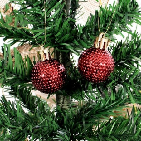 Kit 15 Bolas Vinho Lisa Enfeite Árvore Natal 3 Cm No Tubo