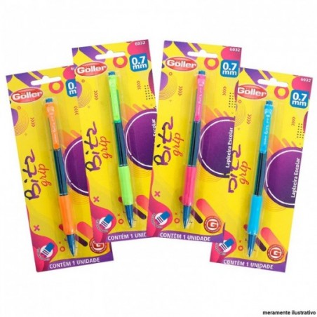 Lapiseira Com Borracha Cores Variadas 0.7 mm Uso Escolar