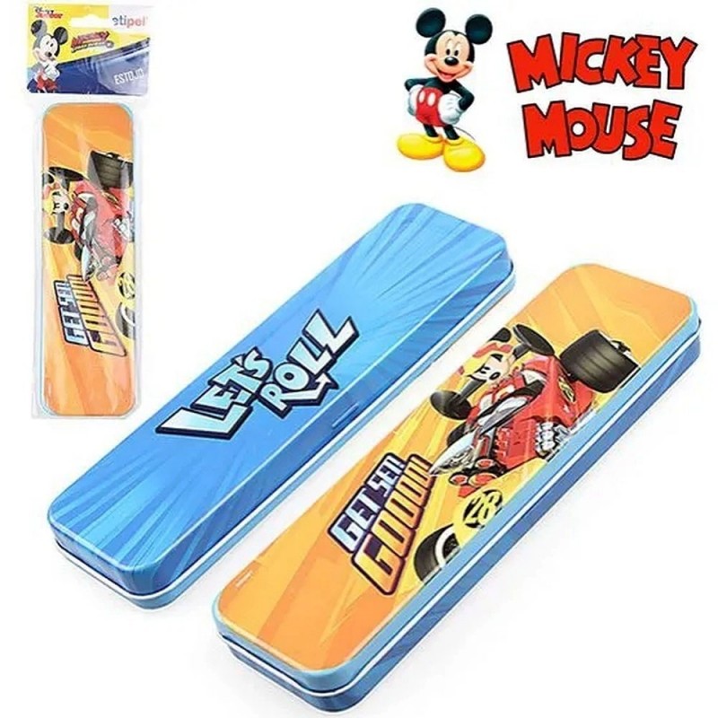 Estojo Infantil Lata Metal Estampa Personagens Etipel