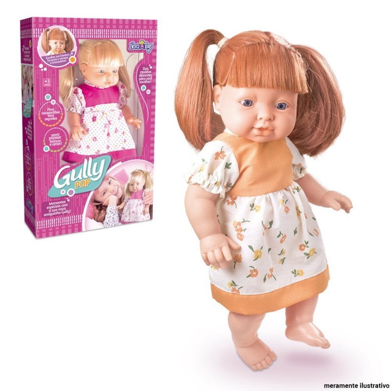 Boneca Infantil Bebezão Grande Gully Ruiva Nova Toys