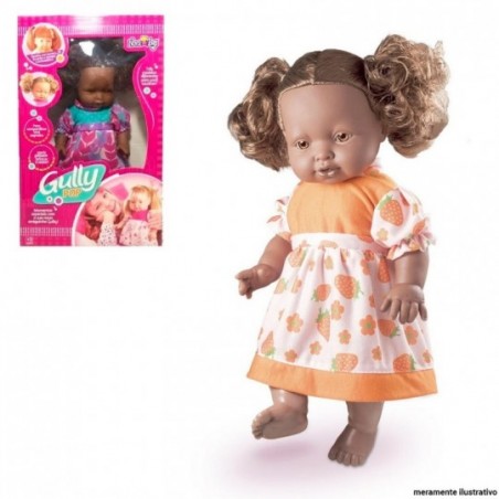 Boneca Infantil Bebezão Grande Gully Negra Nova Toys