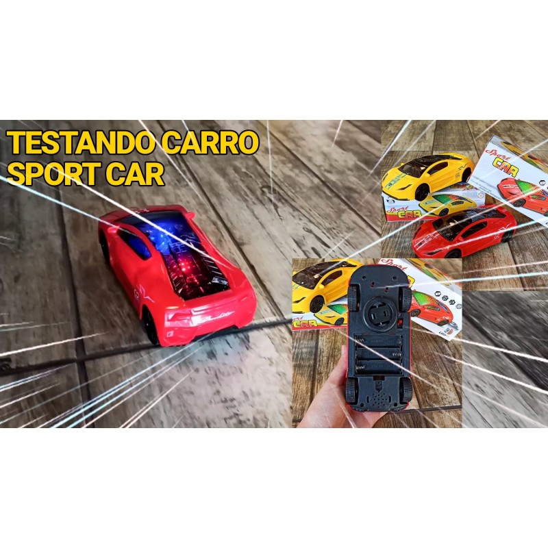 Carro Sport Car Com Som E Luz A Pilha Cores Sortidas