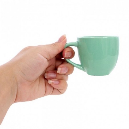 Xícara Porcelana De Café Lisa Verde 95 Ml No Atacado