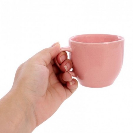 Xícara Porcelana Chá Café Rosa 170 Ml