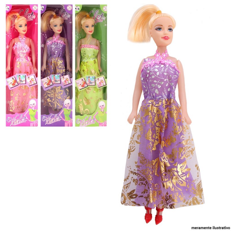 Boneca Violet Fashion Infantil Modelos Sortidos 26 Cm