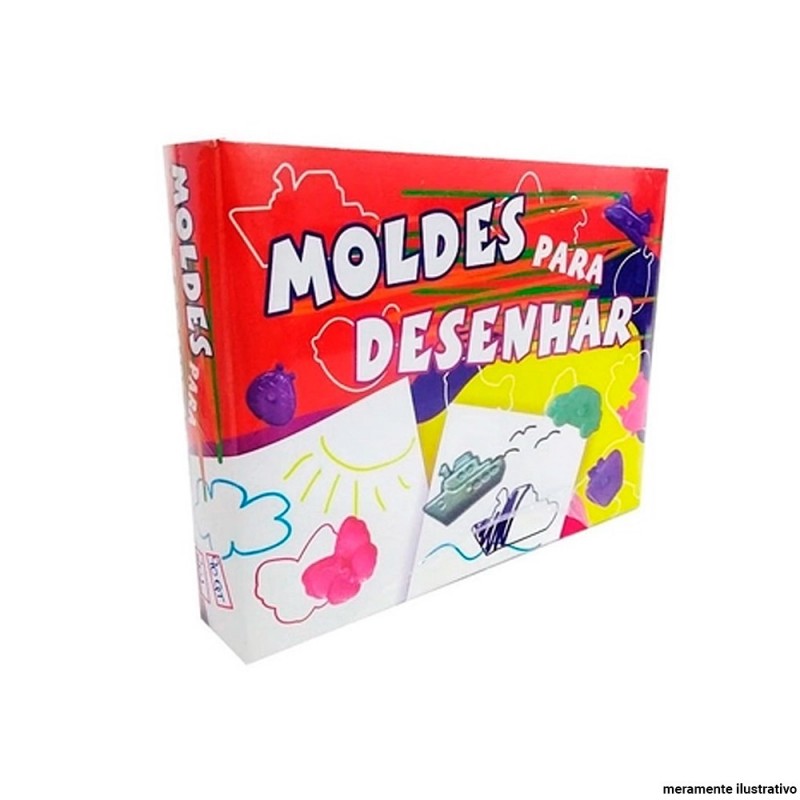 Brinquedo Infantil Educativo Moldes Para Desenhar 18 Peças