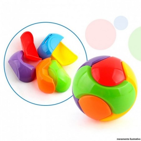 Bola Monta Desmonta Quebra Cabeça Didática Infantil 6,5 Cm