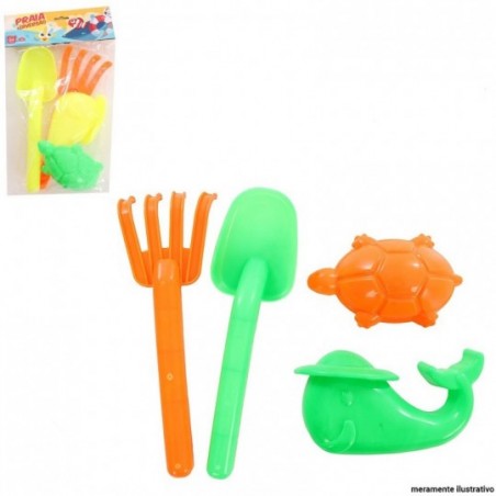 Kit Praia Com 4 Acessórios Brinquedo Infantil Pica Pau