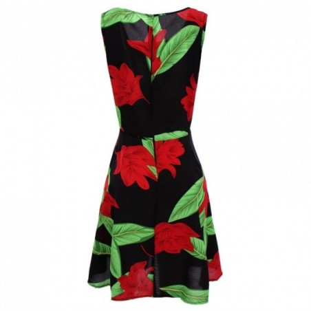 Vestido Curto Boneca Feminino Regata Estampa Floral
