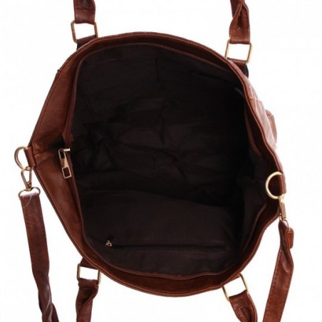 Bolsa Feminina Totem Ombro Texturizada Alça Dupla