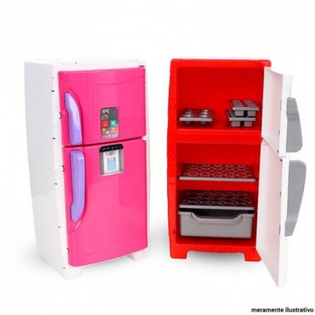 Geladeira Mini Freezer Brinquedo Infantil Colorida BS Toys