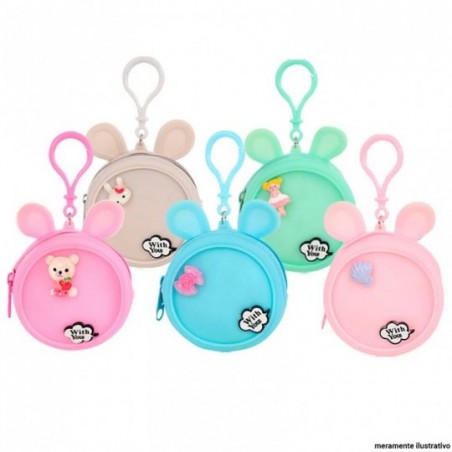 Oferta Kit 5 Carteiras Bolsinhas Moedas Silicone Bichinhos