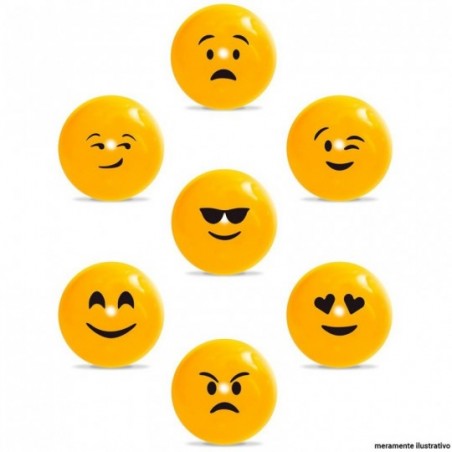 Bola Amarela Infantil Emojis Variados N°5 Apolo No Atacado