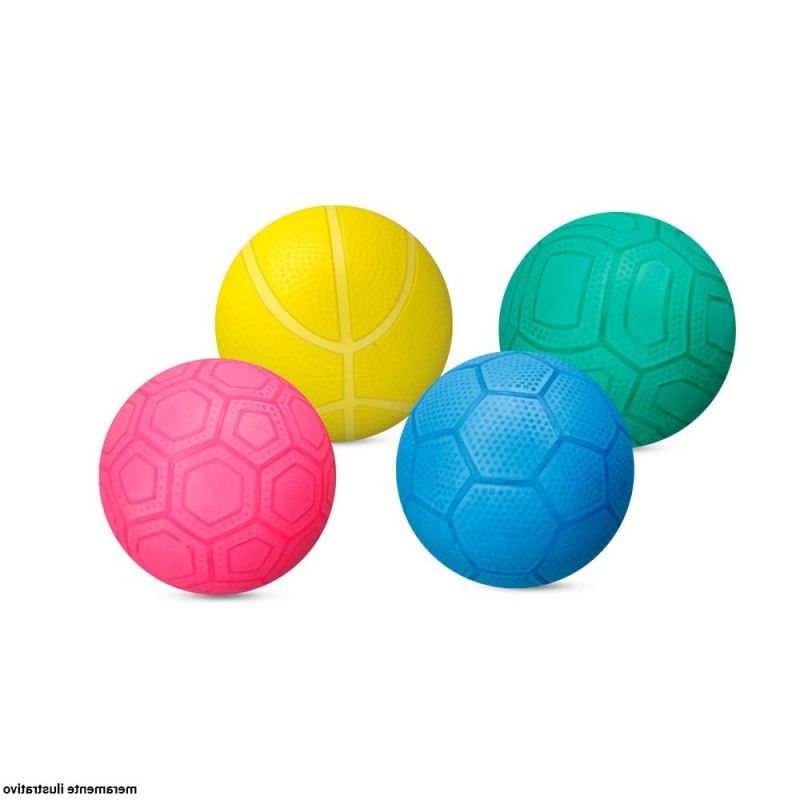 Mini Bola Infantil Frisada Colorida N°4 Apolo No Atacado