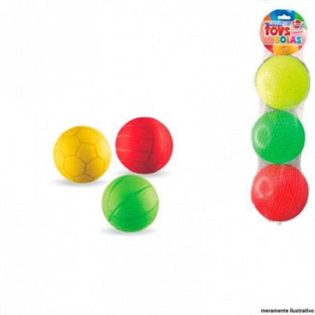 kit 3 Bolinhas Infantis N°3 Sortidas Apolo No Atacado
