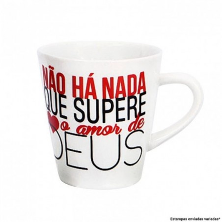 Caneca De Porcelana Estampa Frases Religiosa 120 Ml