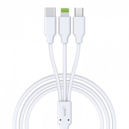 kit Carregador Veicular 4 Entradas + Cabo USB 3 Em 1 Atacado