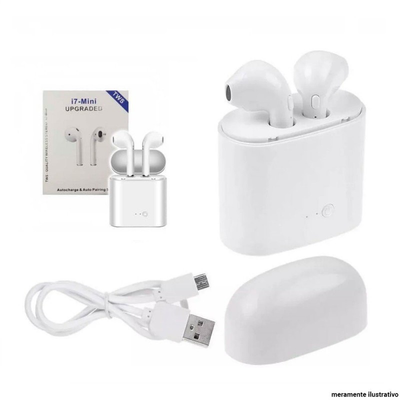Fone De Ouvido Bluetooth I7 Mini Sem Fio TWS