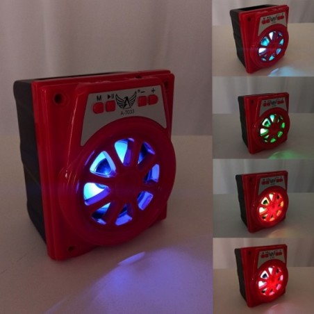 Caixinha De Som Portátil Pendrive Rádio FM LED Altomex