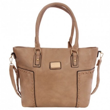 Bolsa Feminina Grande Duplo Compartimento Em Alto Relevo
