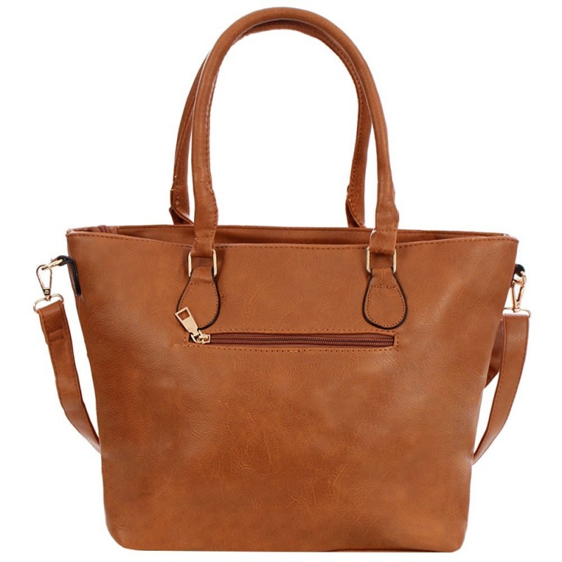 Bolsa Feminina Grande Duplo Compartimento Em Alto Relevo
