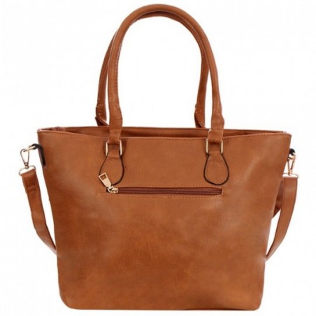 Bolsa Feminina Grande Duplo Compartimento Em Alto Relevo