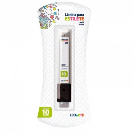 Kit 10 Lâminas Refis Estilete Largo 18mm Leo E Leo Atacado