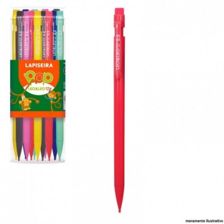 Lapiseira Pop 0.5mm C/ Borracha Cor Pastel Sortida Leo E Leo