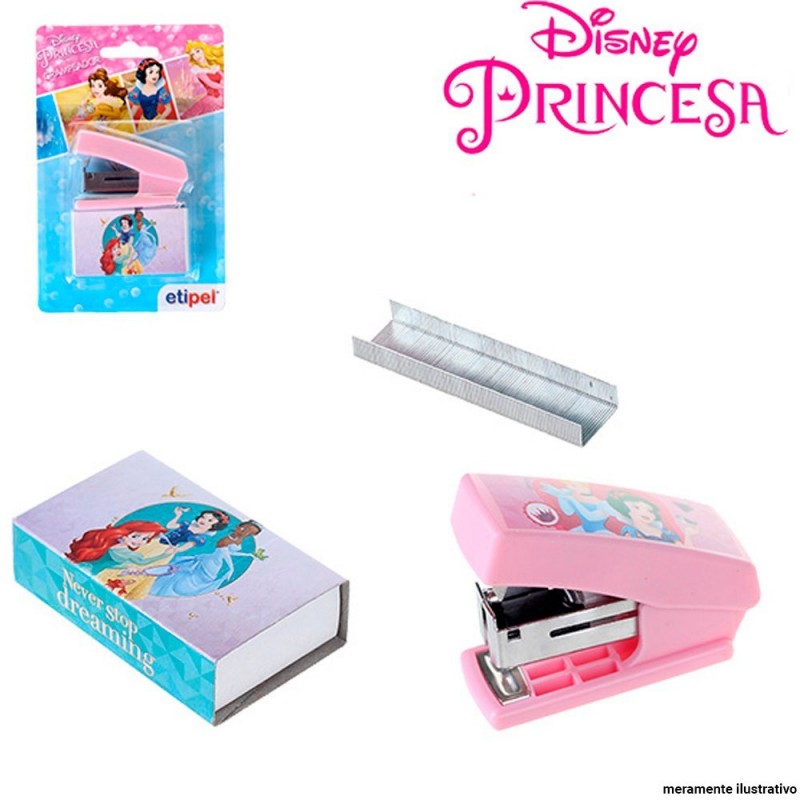 Kit Mini Grampeador Princesas + 500 Grampos