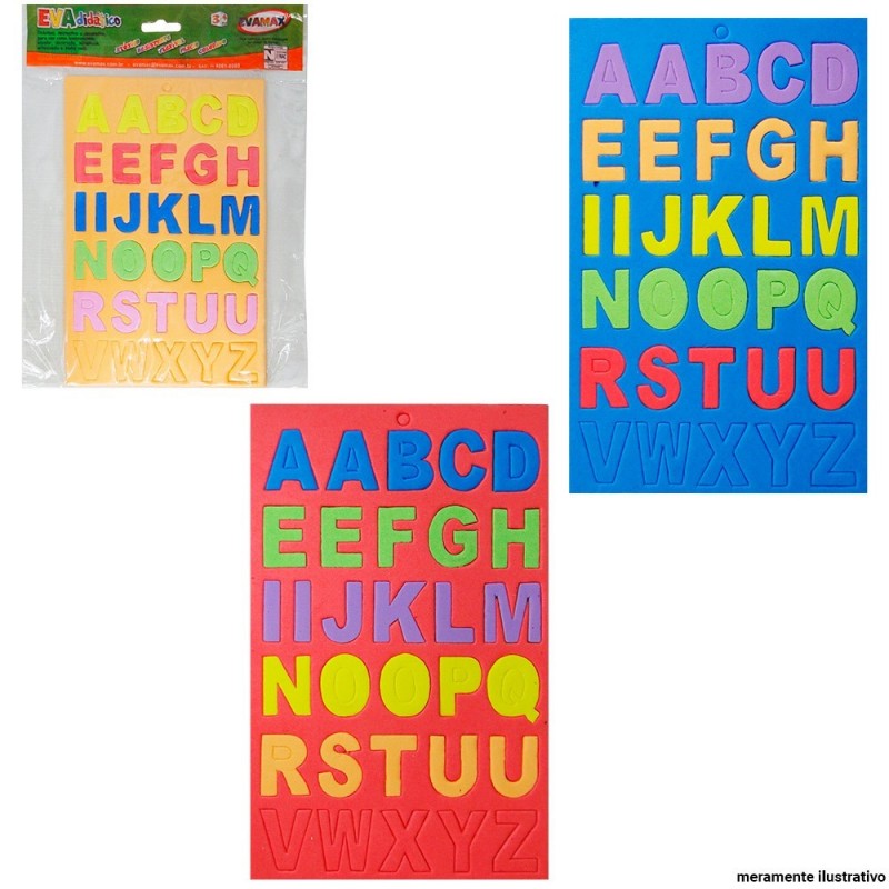 Cubo Tapete Alfabeto De A á Z Didático EVA Infantil 24x15 cm