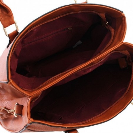 Bolsa Feminina Estruturada Duas Repartições Detalhes Florais