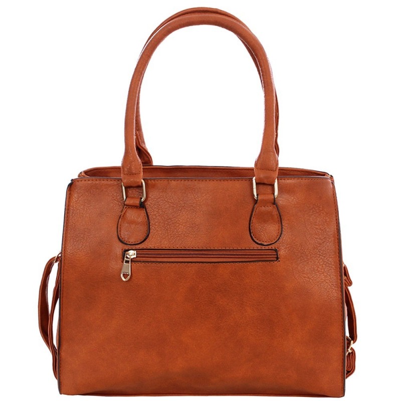 Bolsa Feminina Estruturada Duas Repartições Detalhes Florais