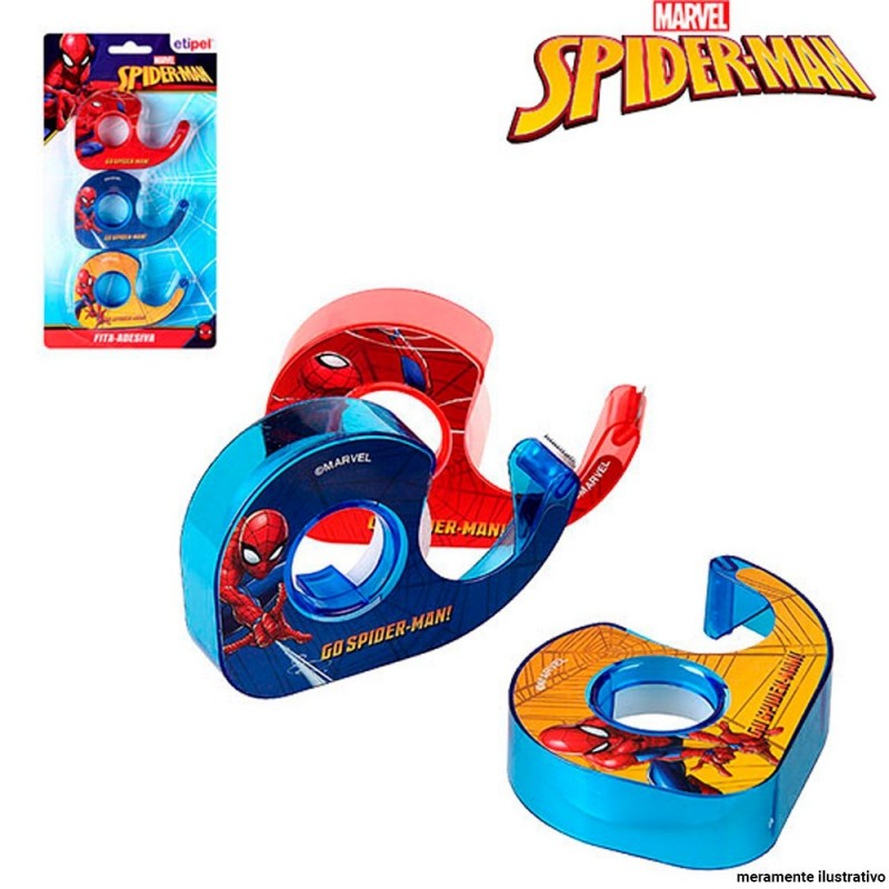 Kit Dispenser Homem Aranha Com 3 Fitas Adesivas
