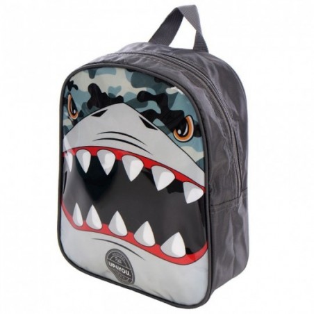 Mochila Infantil De Costas Cinza UP4YOU Tubarão Luxcel