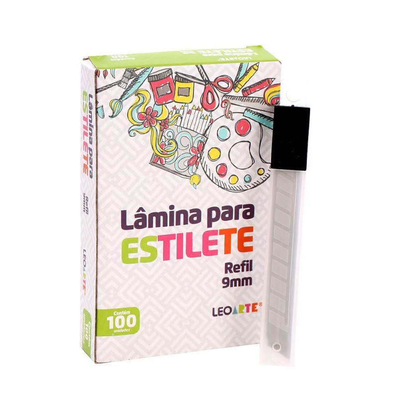 Kit 10 Lâminas Refis P/ Estilete 9mm Leo E Leo Atacado