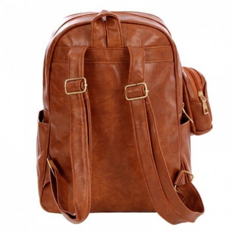 Kit Mochila Feminina Casual Texturizada + Porta Moedas