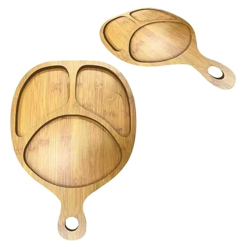 Petisqueira Bandeja MDF Com 3 Divisórias 34 cm x 24 cm