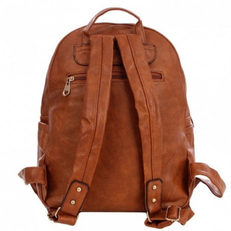 Mochila Feminina Alto Relevo Com Tachas E Tassel
