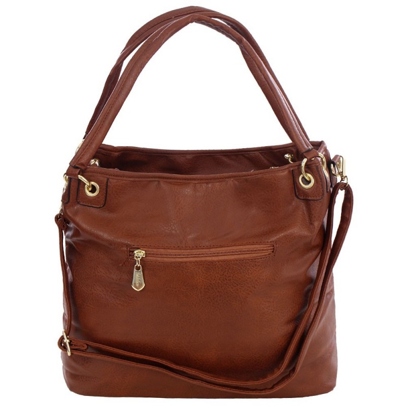 Bolsa Feminina Hobo Luxo Texturizada Com Tachas E Tassel
