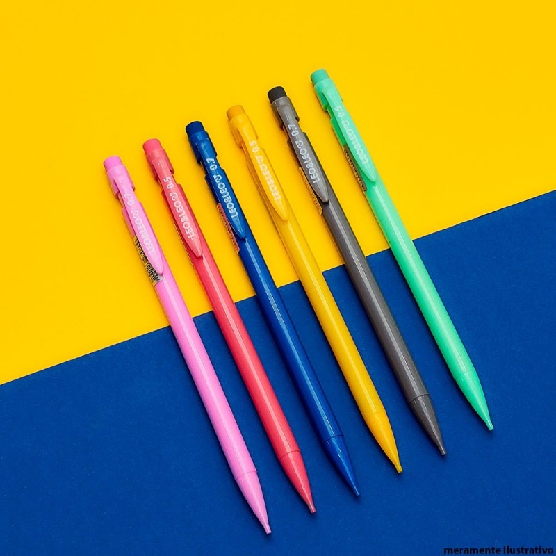 Lapiseira Pop 0.7mm C/ Borracha Cor Pastel Sortida Leo E Leo