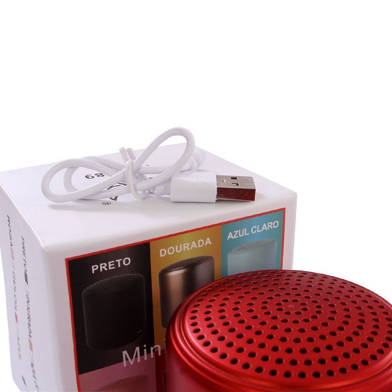 Caixa De Som Colorida Bluetooth TF Auxiliar Altomex AL-6889