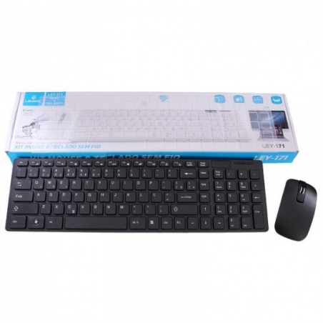 Wireless S/ Fio Mouse Ergonômico + Teclado Lehmox LEY-171