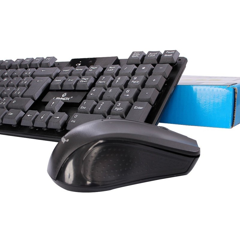 kit Teclado/Mouse S/Fio Wireless Preto À Pilha Lehmox Ley-176