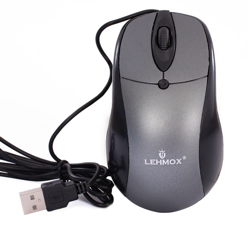 Óptico Lehmox Mouse Com Cabo 1000dpi Fotoelétrico LEY-1538