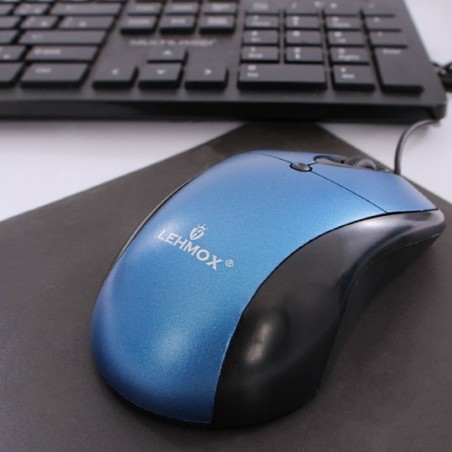Óptico Lehmox Mouse Com Cabo 1000dpi Fotoelétrico LEY-1538