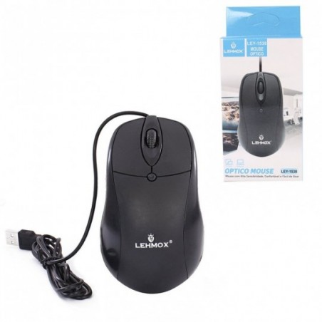 Óptico Lehmox Mouse Com Cabo 1000dpi Fotoelétrico LEY-1538